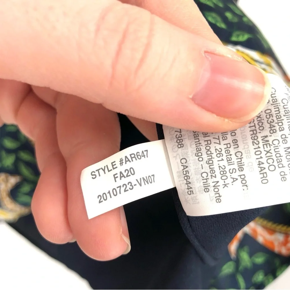 J.CREW Shirtdress in Giraffes Novelty Print Dress Long Sleeve S Navy Saffron